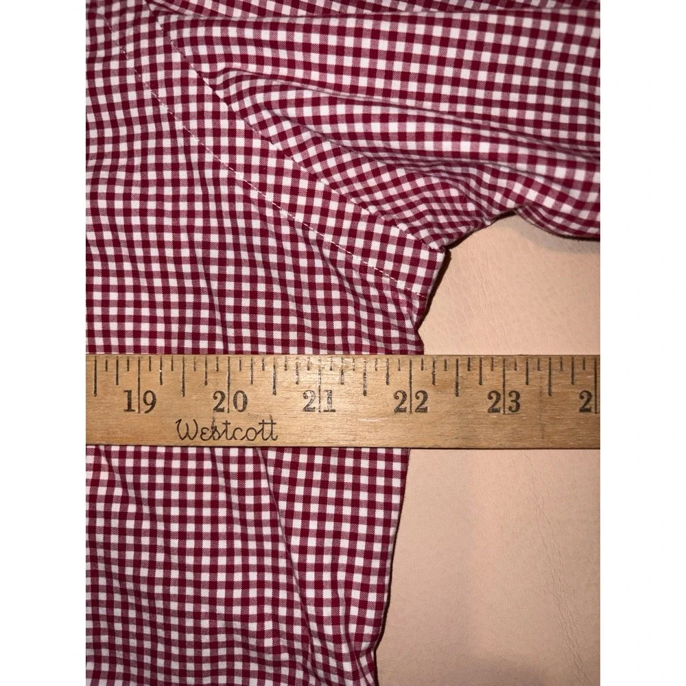Polo Ralph Lauren Red White Gingham Check Button Down Mens Large